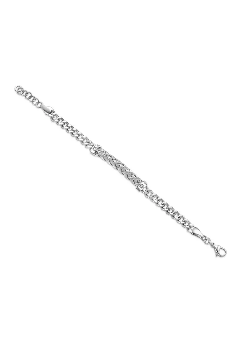 Police Crossed Stainless Steel Bracelet For Men PPEAGB0032402