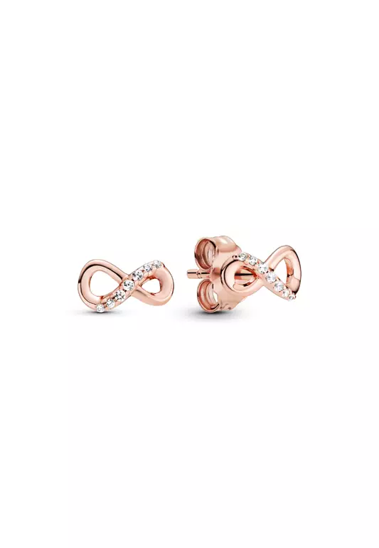 Sparkling Infinity Stud Earrings