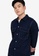 ZALORA BASICS navy Linen Blend Velcro Pocket Shirt 00966AABCD01E1GS_3