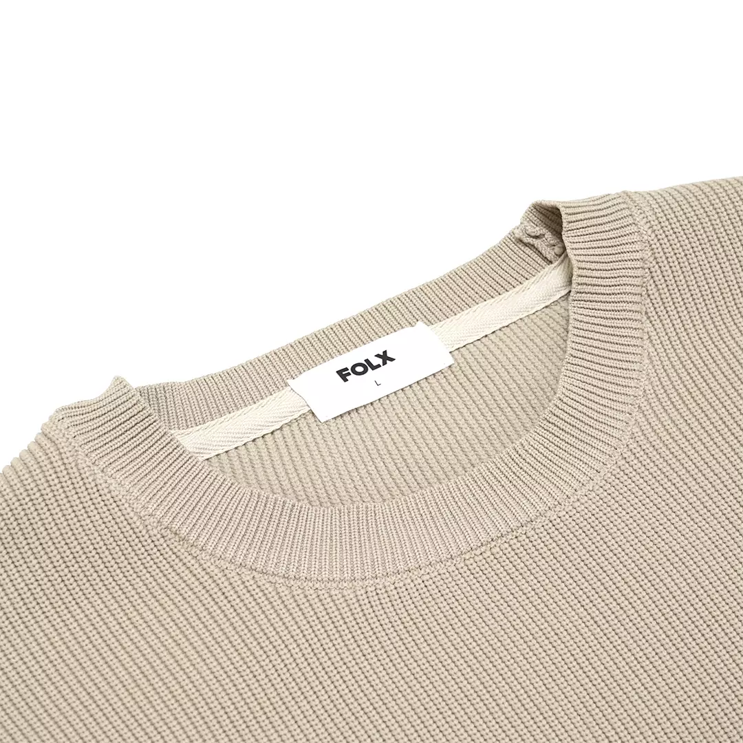 Vertical Knit Sweater Khaki