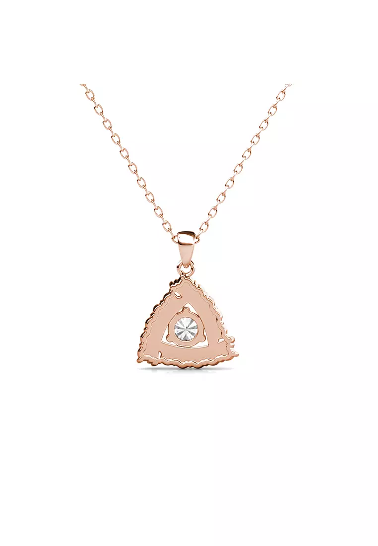 Tri Crystal Pendant RG - Kalung Crystal Swarovski by Her Jewellery