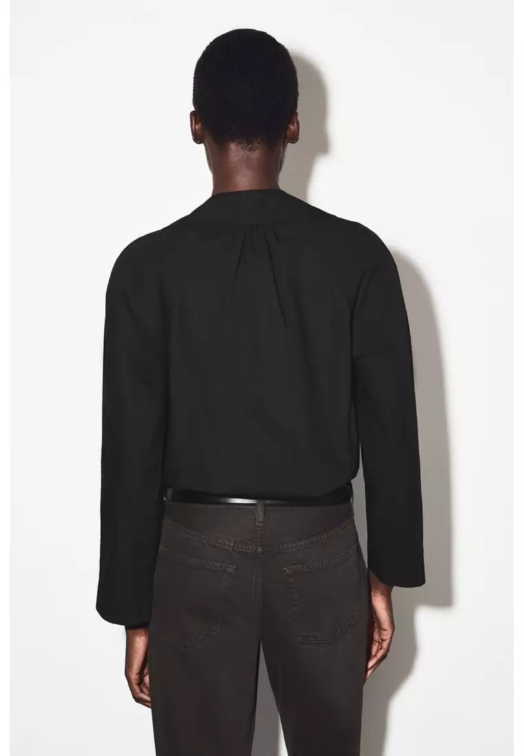 GATHERED PIMA COTTON SHIRT