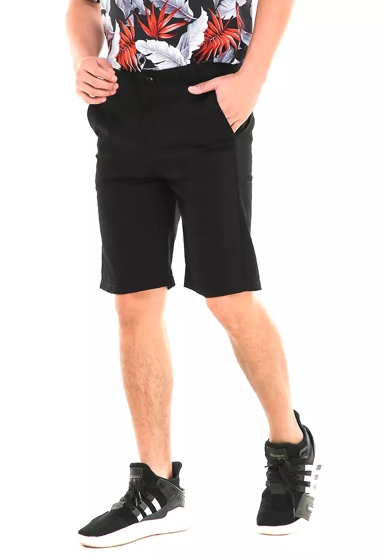 Rishham Celana Pendek Chino Pria Premium Stylish Casual Short Pants Material Cotton ORIGINAL - Black
