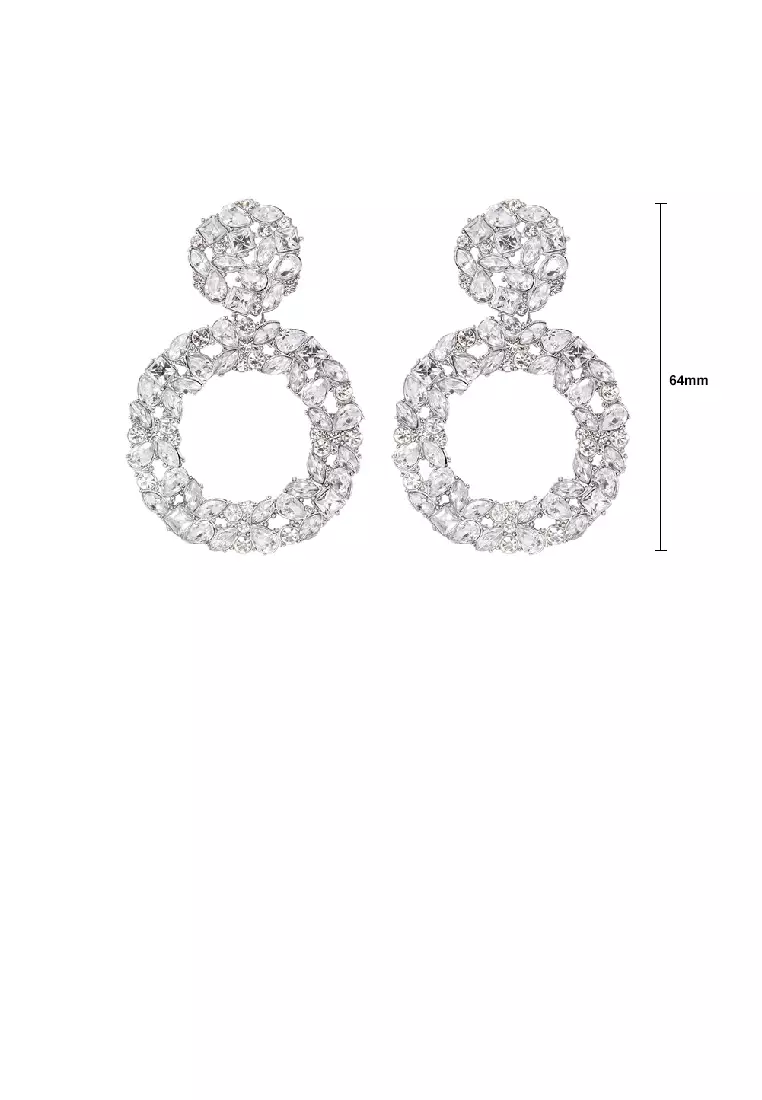 White fashion earrings online