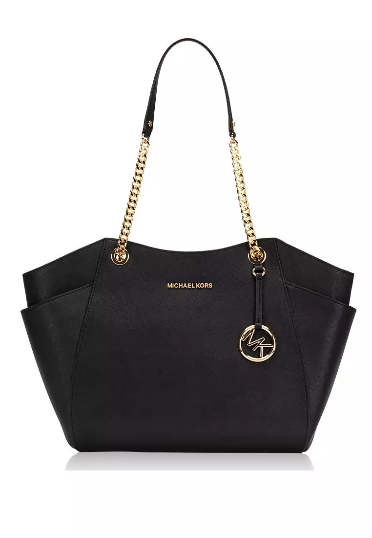 Michael kors jet set travel large chain shoulder tote best sale
