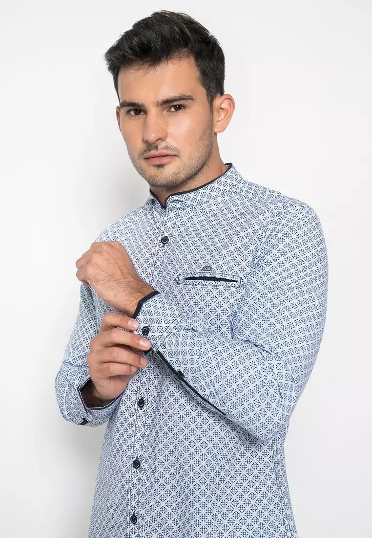 LGS  - Kemeja Lengan Panjang- Kemeja Casual - Slim Fit - Biru Muda - JSH.392.S932F.741.C