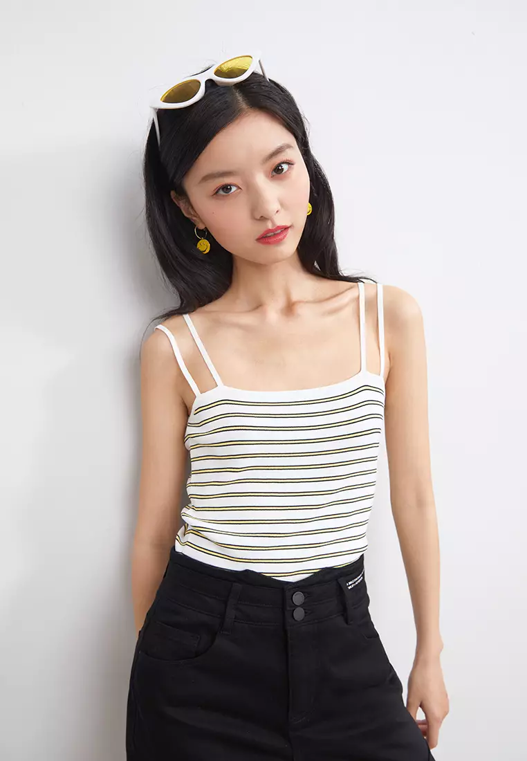 Stripped Knitted Tank Top