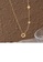 Glamorousky silver Fashion SimplePlated  Gold 316L Stainless Steel Star Circle Necklace 84953AC1703DB3GS_3