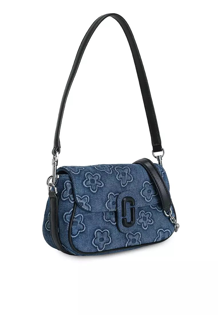 The Puffy Daisy Denim Clover Shoulder Bag