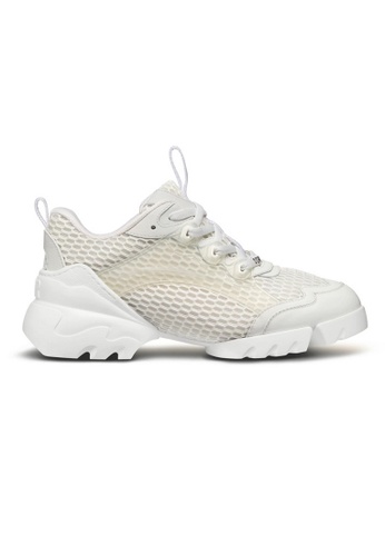 DIOR white Christian Dior D-Connect White Mesh Women's Sneakers in White 6047BSHCCA7C7EGS_1