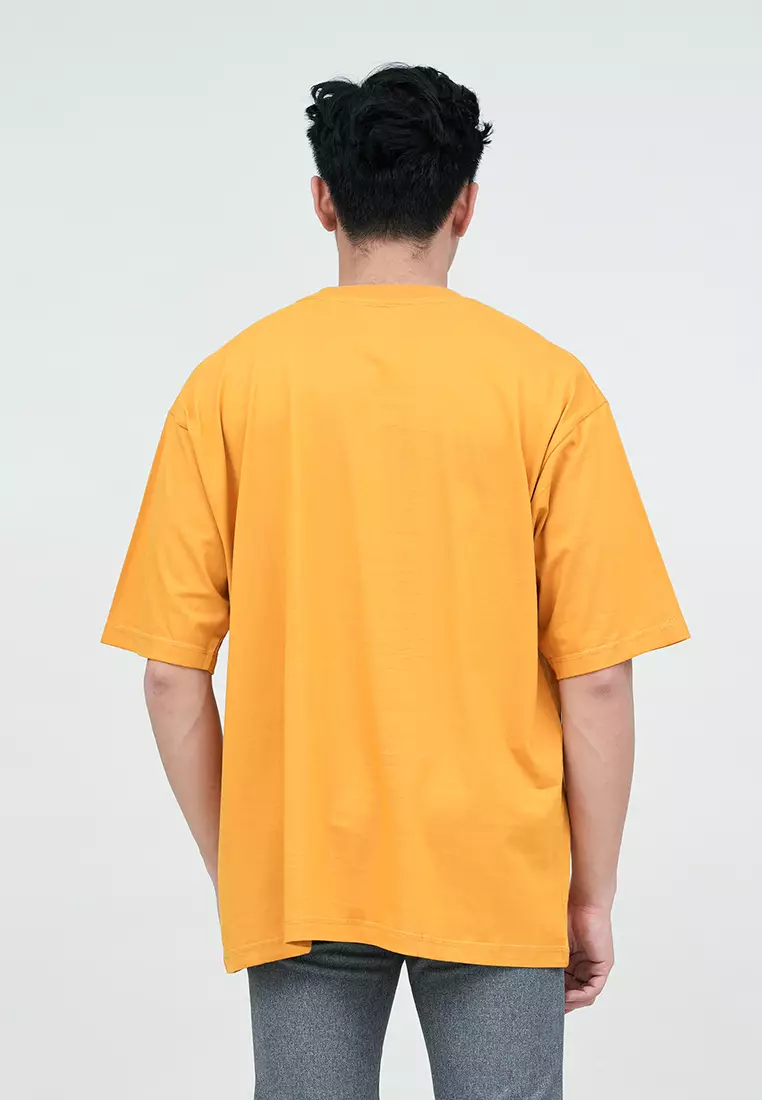 Houseofcuff Kaos Oversized T-shirt Pria Unisex Tebal Oversize Mustard