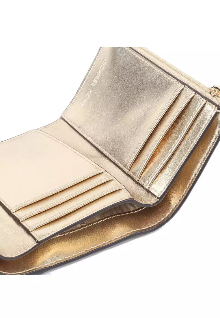 Carmen Medium Flap Bifold Wallet - Pale Gold