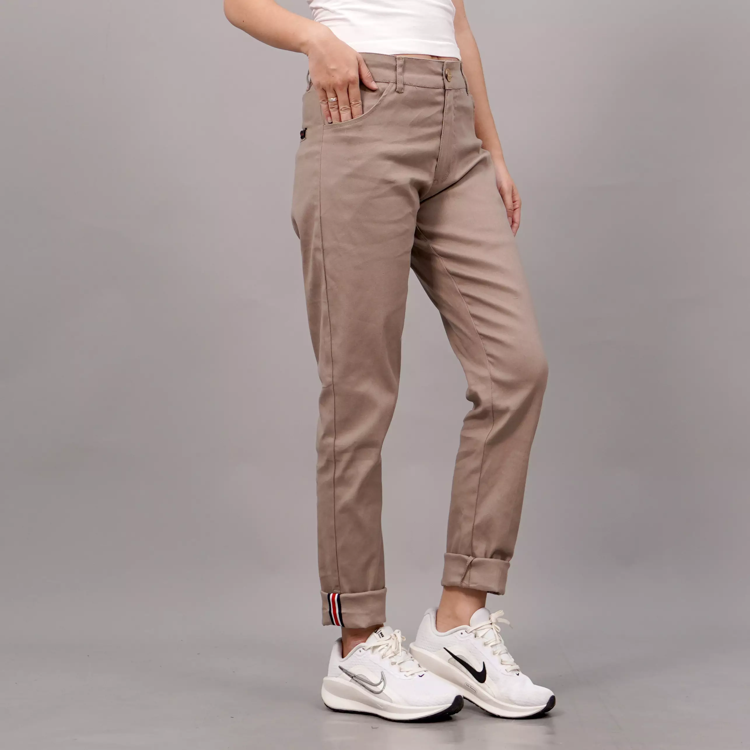  JAVIRE Chino Pants Wanita Celana Panjang Chino Earth Tone Celana Casual Wanita - MILO