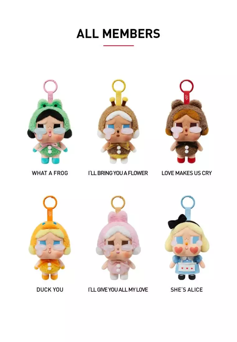 POP MART CRYBABY Crying Again Series - Vinyl Face Plush Pendant Selected Pink I'll Give You My Love