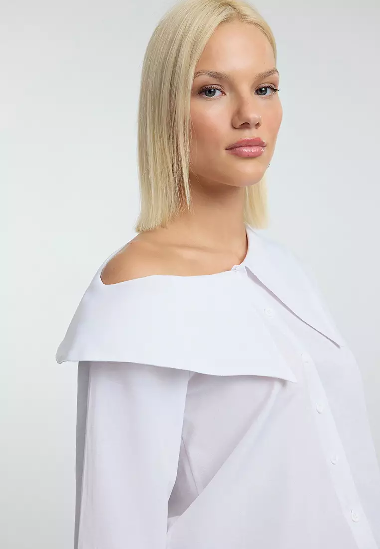 Cotton Asymmetrical Shirt