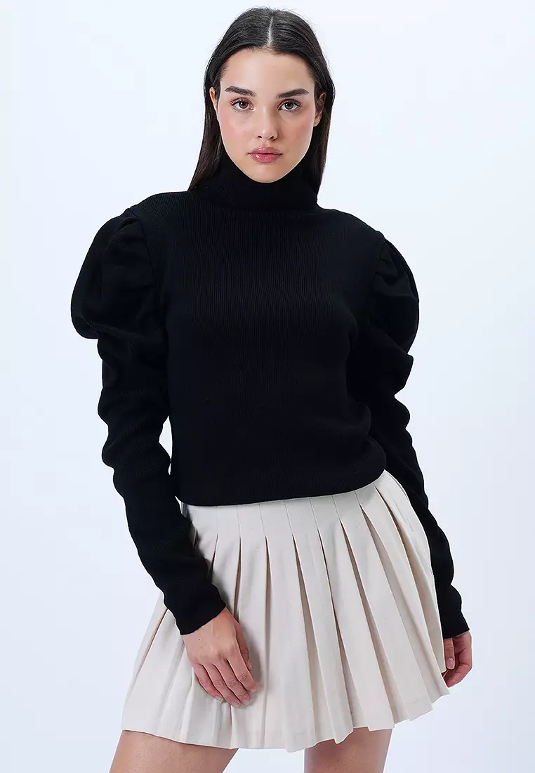 Turtleneck Princess Sleeve Sweater