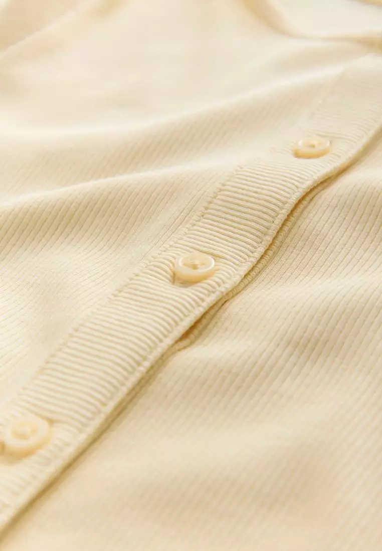Long Sleeve Ribbed Cardigan