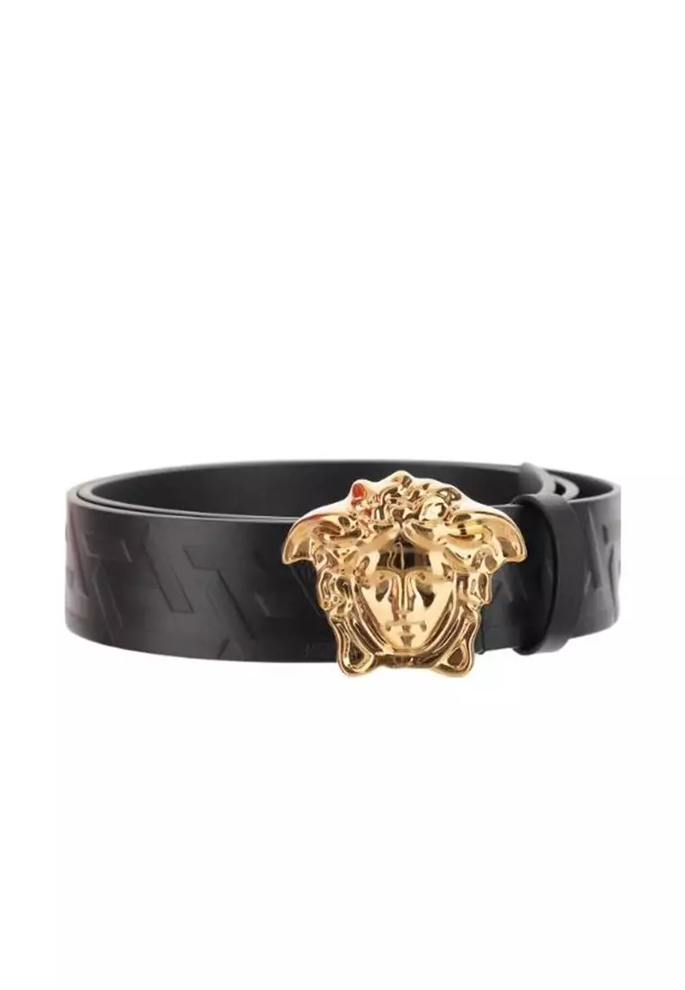 versace men's leather belt