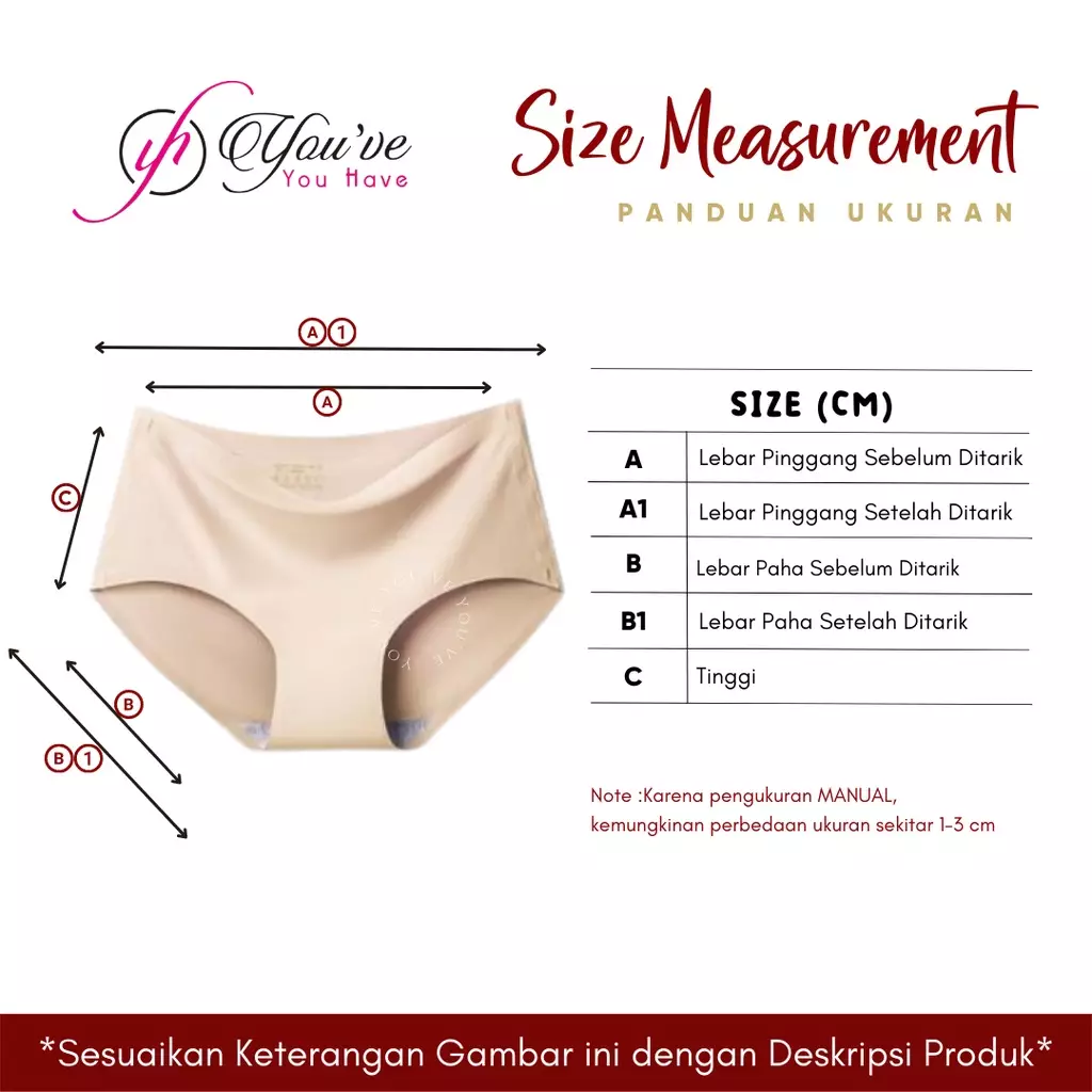 You've (YouHave) Celana Dalam Wanita Seamless CD Wanita Gstring G-string G String Panty 1PCS 300066