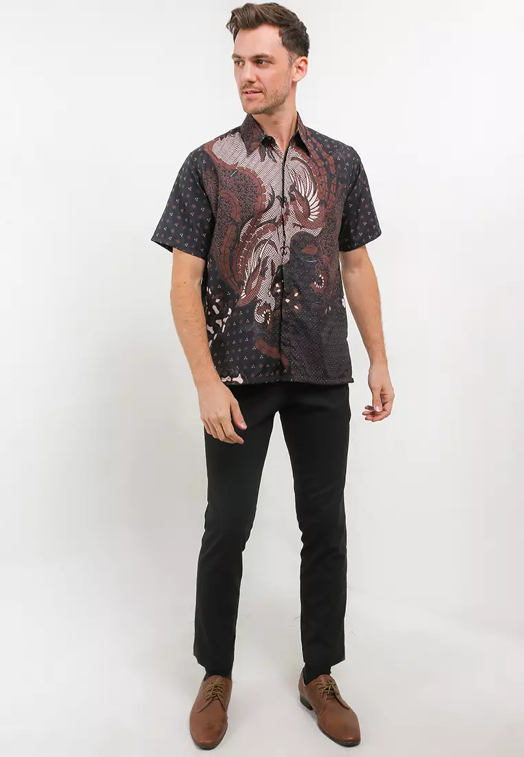 Azri Kemeja Batik Exclusive Premium Pria Casual Modern Lengan Pendek