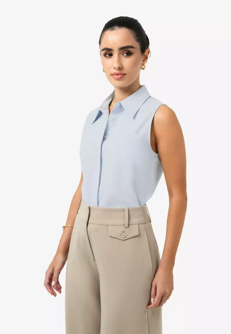 Kia Cotton Sleeveless Shirt