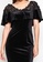 Nichii black Velvet Midi Dress with Lace Detail 15314AA411646EGS_3