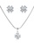 SO SEOUL silver Alette Four-Leaf Clover Diamond Simulant Stud Earrings and Necklace Set 4C0C6ACA780410GS_1