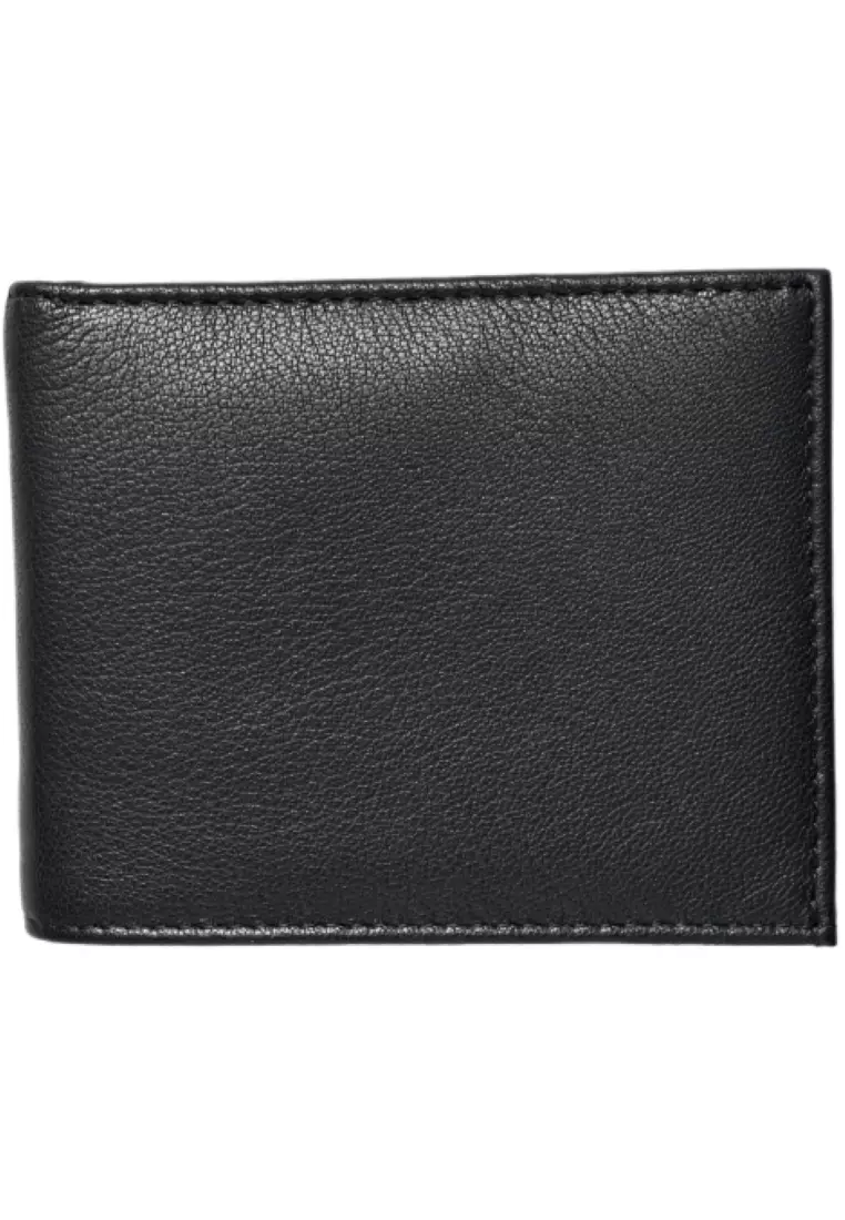 Wallet Men Black with coin pouch -Bifold Lucky Wallet- Full Grain Leather Wallet with NO HOLE-Black Wallet - 3704 Oxhide