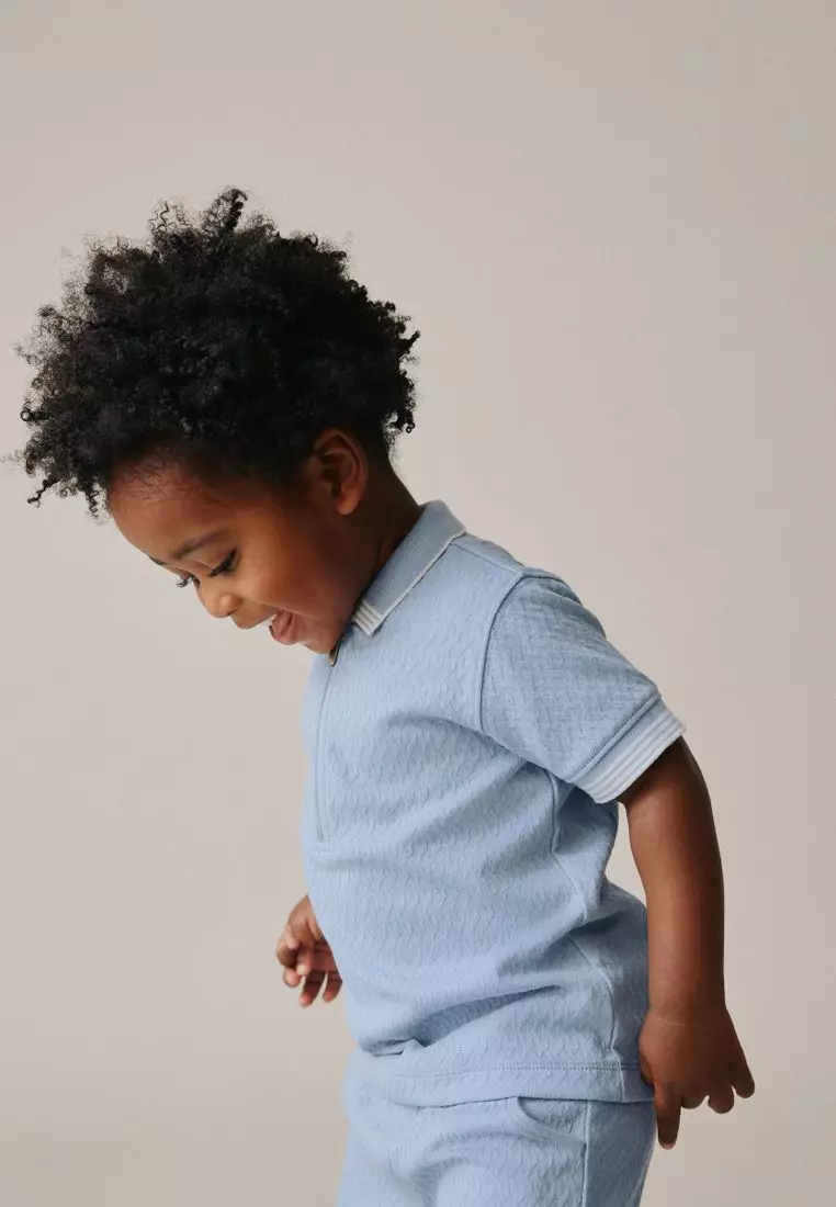 Short Sleeve Polo Shirt And Shorts Set