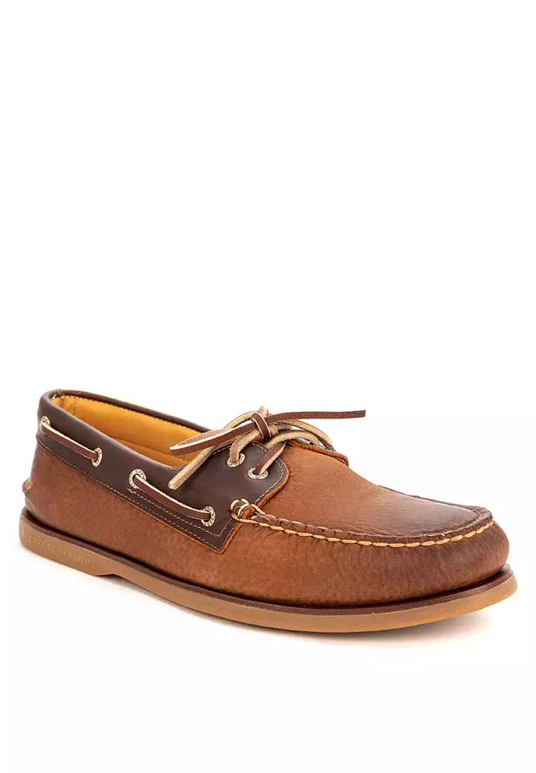 Discount on Sperry  shoes - SKU: Men's Gold Cup Authentic Original Rivingston Tan Boat Shoes (Sts19319)