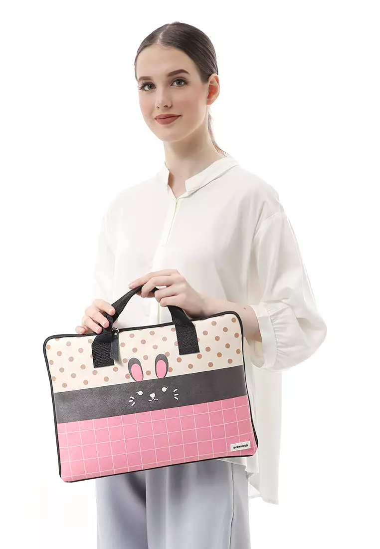 Arsy Hand Laptop Bag Animal Picture Dan Material Berkualitas - Rabbit