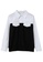 A-IN GIRLS black and white Simple Color Block Lapel Top 2CD0FAA0238C1EGS_4