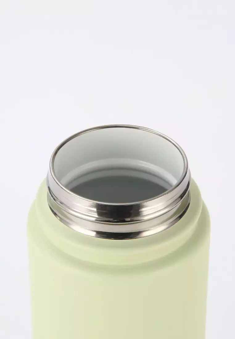 Crossing Urban Ceramic S/S Insulated Screw Cap Sports Bottle With Handle 600ml - Pistachio Dusty Rose (Mix)