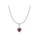 Glamorousky red 925 Sterling Silver Fashion Romantic January Birthstone Heart Pendant with Red cubic Zirconia and Necklace 7DBE0AC6DA03EEGS_1