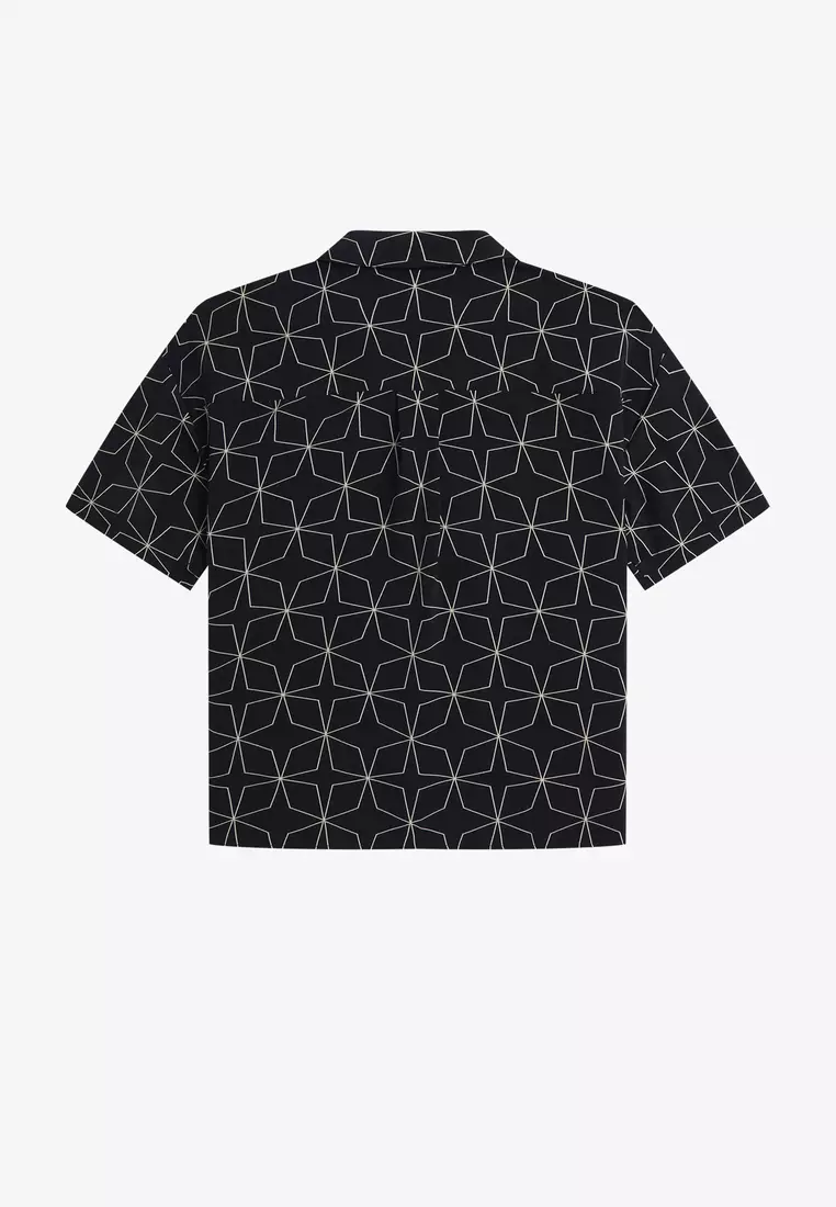 Buy Fred Perry Fred Perry G7138 GEOMETRIC PRINT SHIRT (Black
