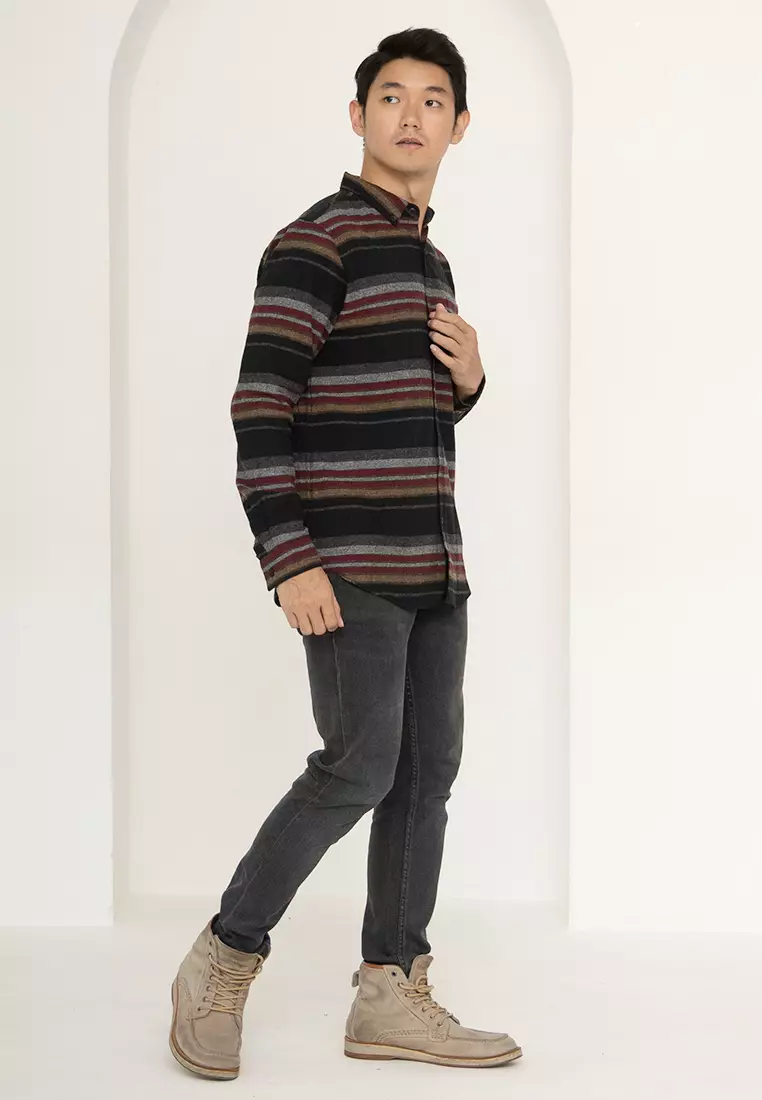 kemeja Flannel Cotton Tangan Panjang OXCON OX18