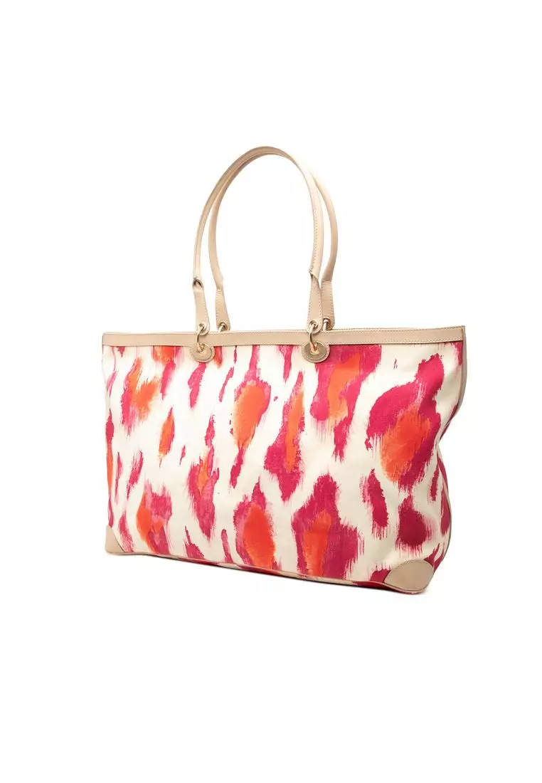 Pre-Loved Dior Large Printed Canvas St Tropez Tote