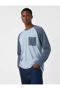 KOTON Pocket Detailed T-Shirt Raglan Sleeve Crew Neck 2024