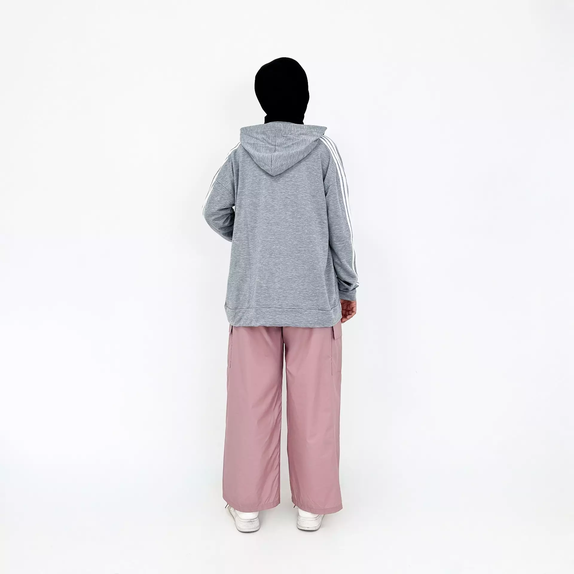 Set Sporty Cargo Alia GREY PINK Setelan Olahraga Jacket