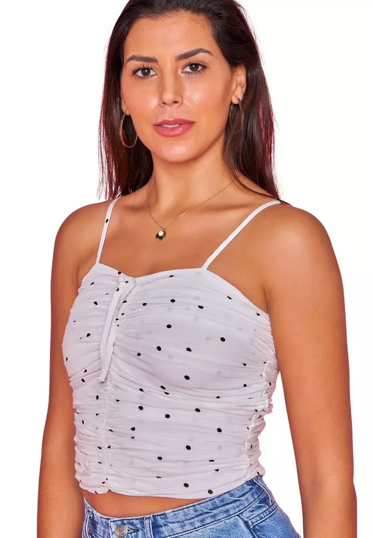 Buy Zabt by Red Cheri GATHERED TUBE TOP WITH STRAPS Online