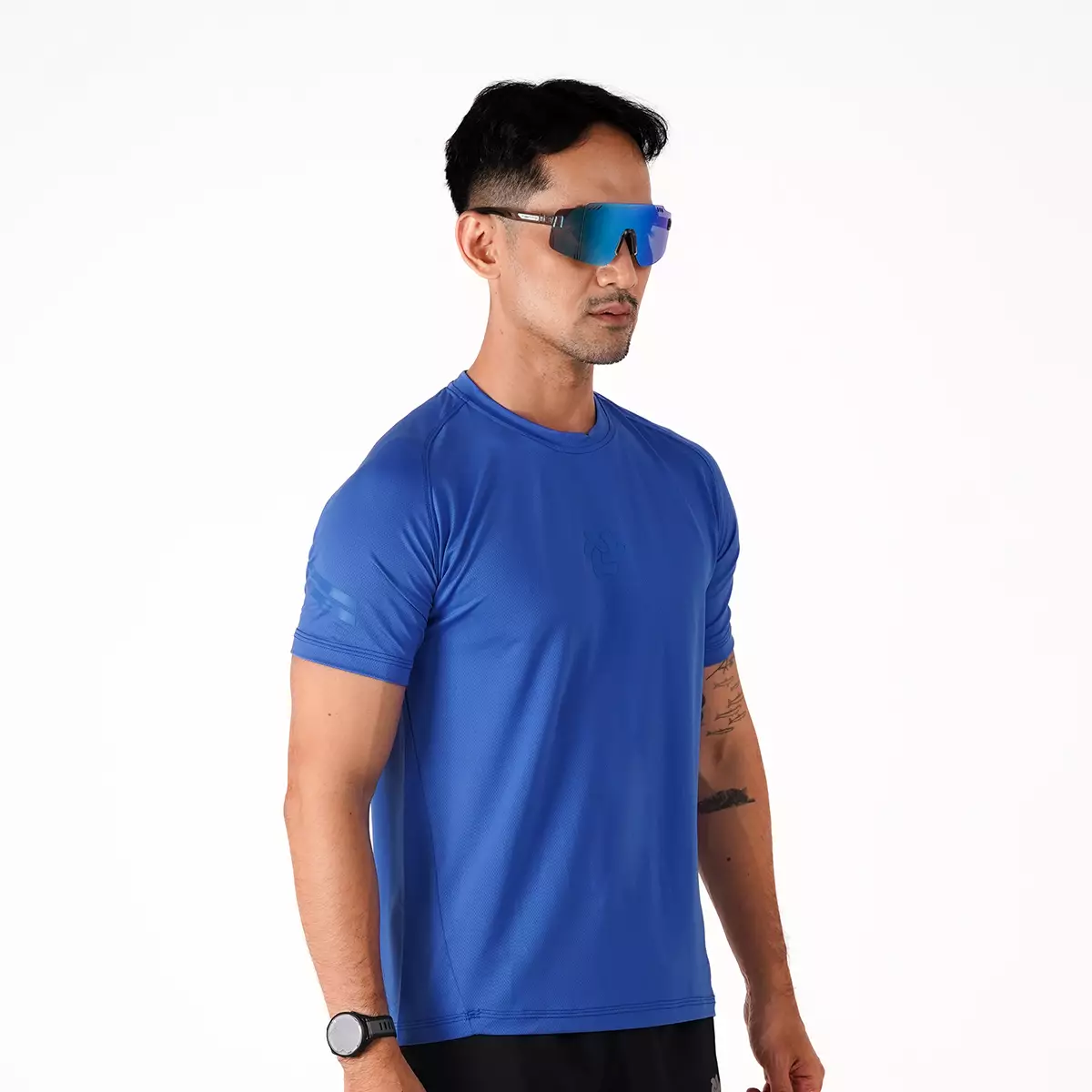 Tiento Jersey Running Men Kaos Olahraga Pria Baju Lari Quick Dry South Blue