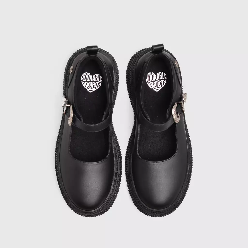 Nicia Platform Genuine Leather Black