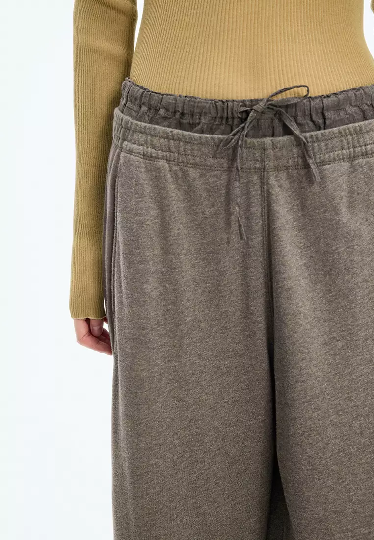 100% Cotton Banana Pants with Topstitched Hem