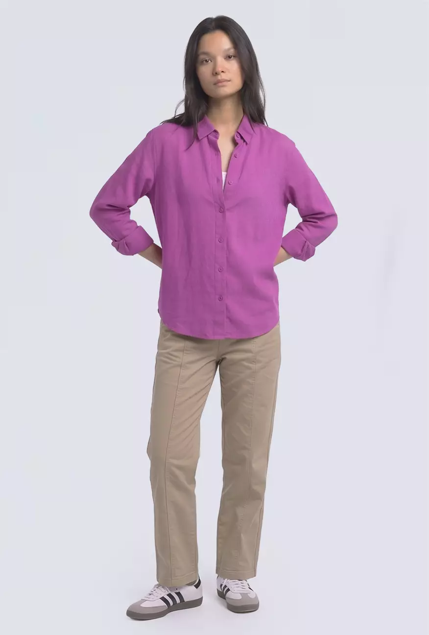 Kemeja Wanita Byan Pink Purple