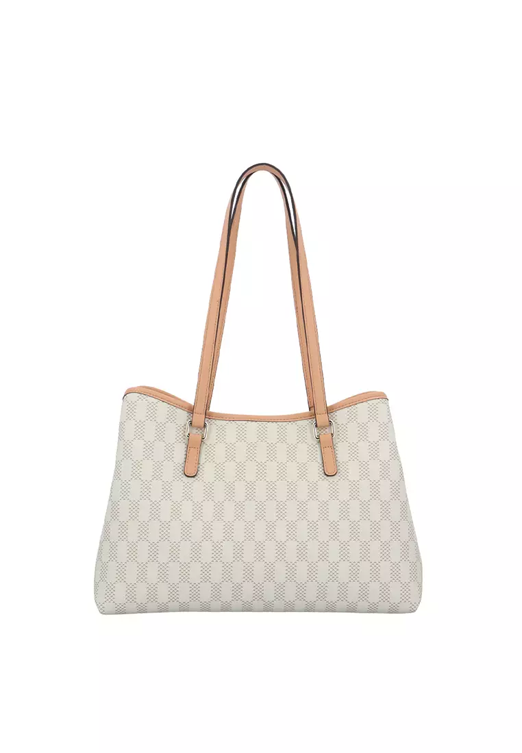 LoveGrid Tote Bag - Medium Beige