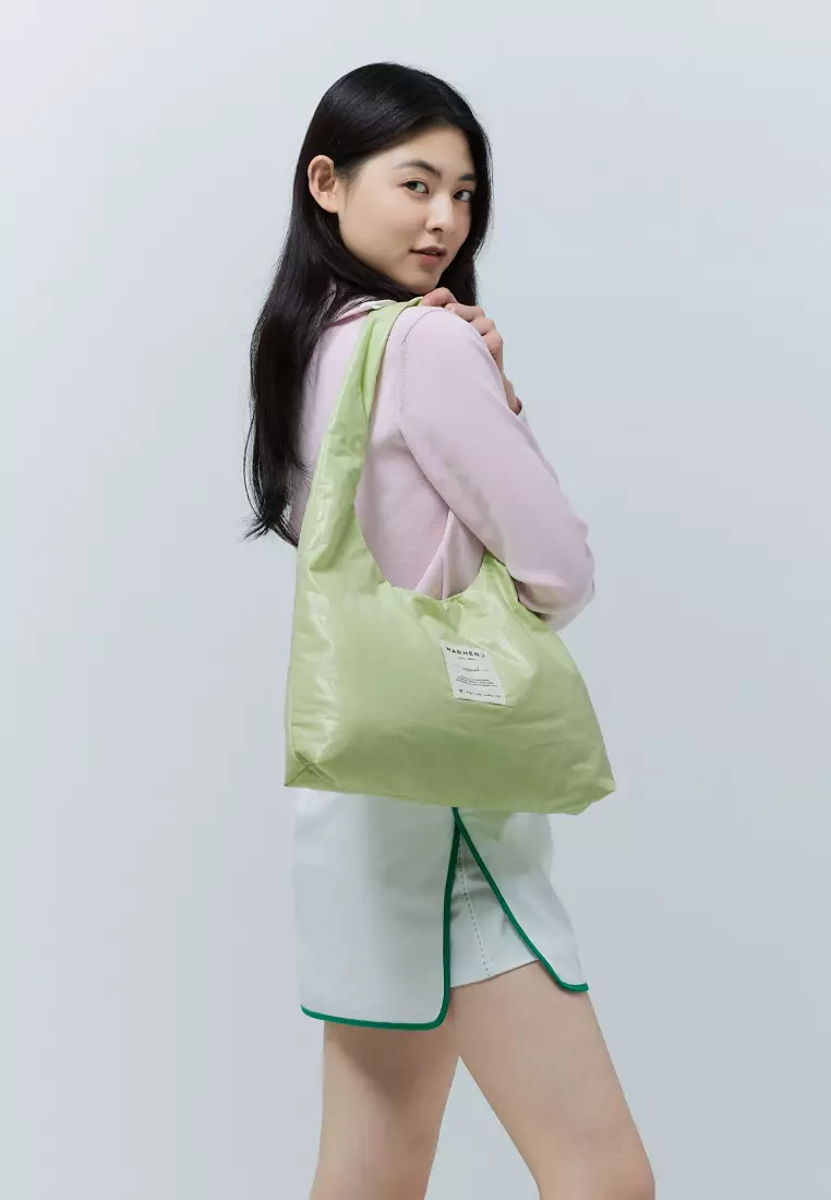 DEWY Nylon Shoulder Bag Lime