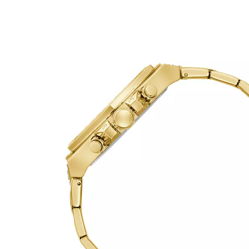 Jam Tangan Pria Guess Fury GW0899G2 Men Multifunction Gold Dial Gold Stainless Steel Strap