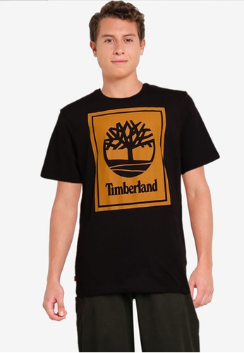 Timberland black Short-Sleeves Logo Tee E76B1AA71EC273GS_1