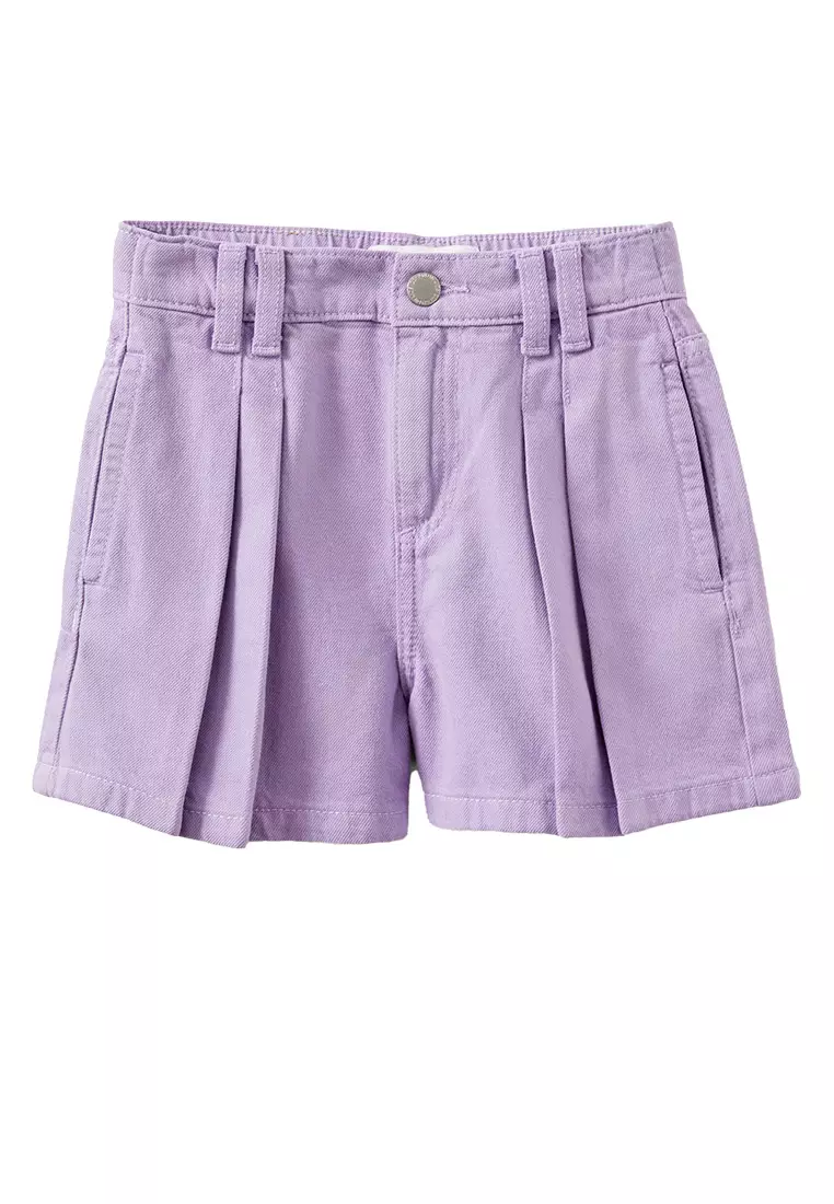 Sarai Pleat Front Denim Shorts