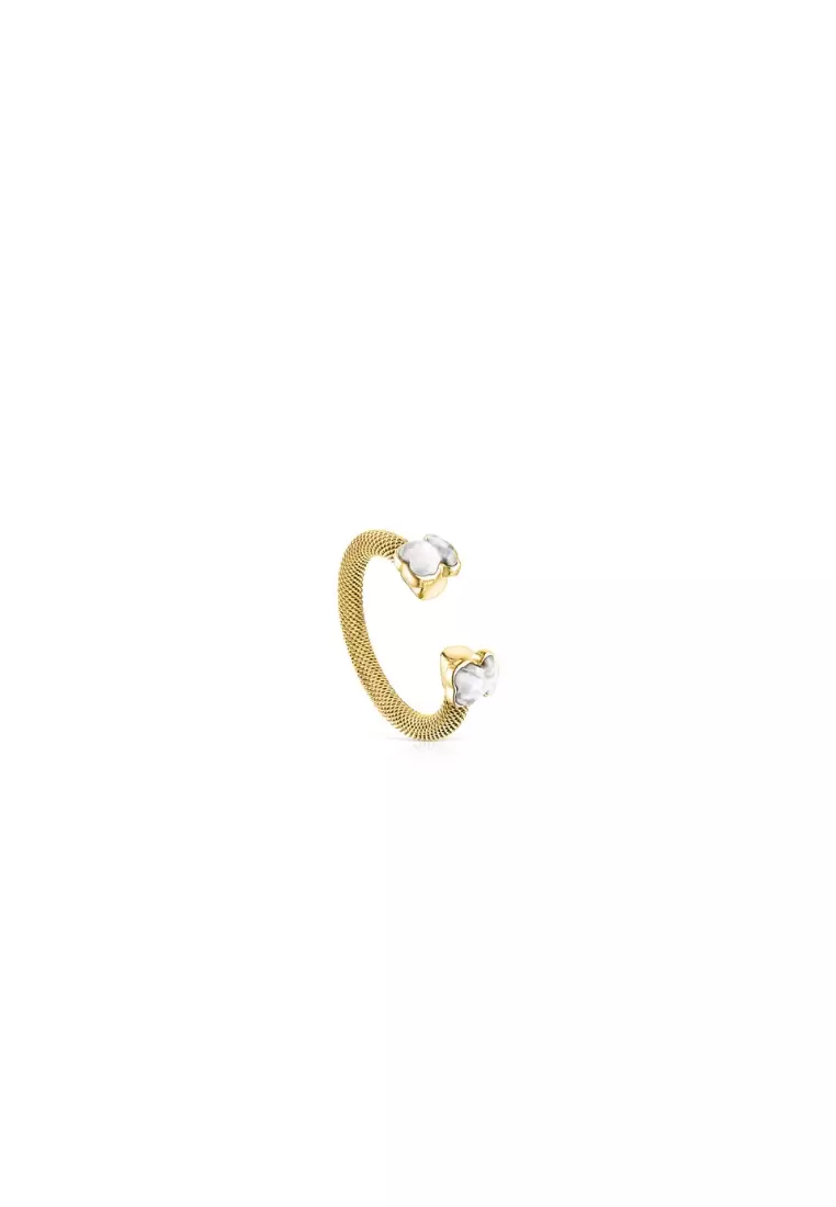 Tous TOUS Mesh Color Gold IP Steel Open Ring with Howlite 2024 | Buy Tous  Online | ZALORA Hong Kong